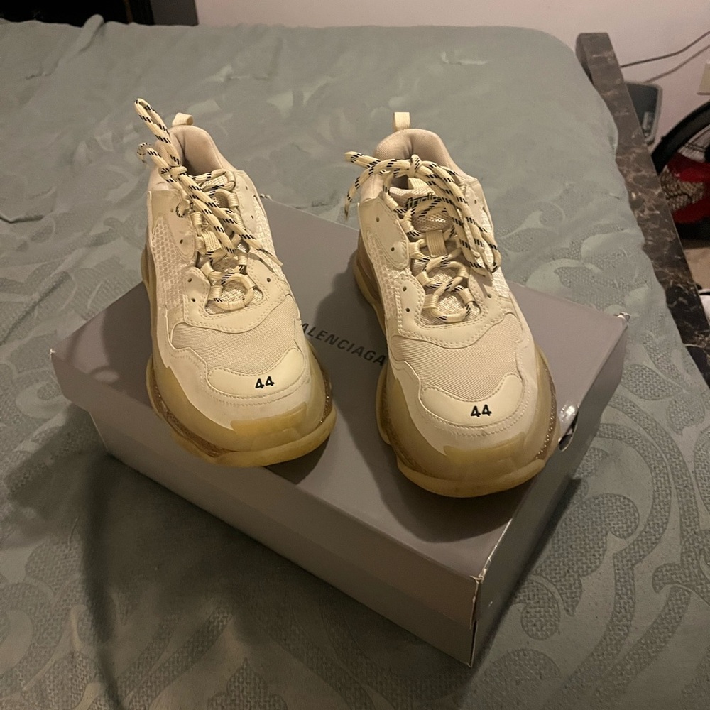 Balenciaga Triple S Cream and Yellow-Tan Sneakers - Picture 6 of 6
